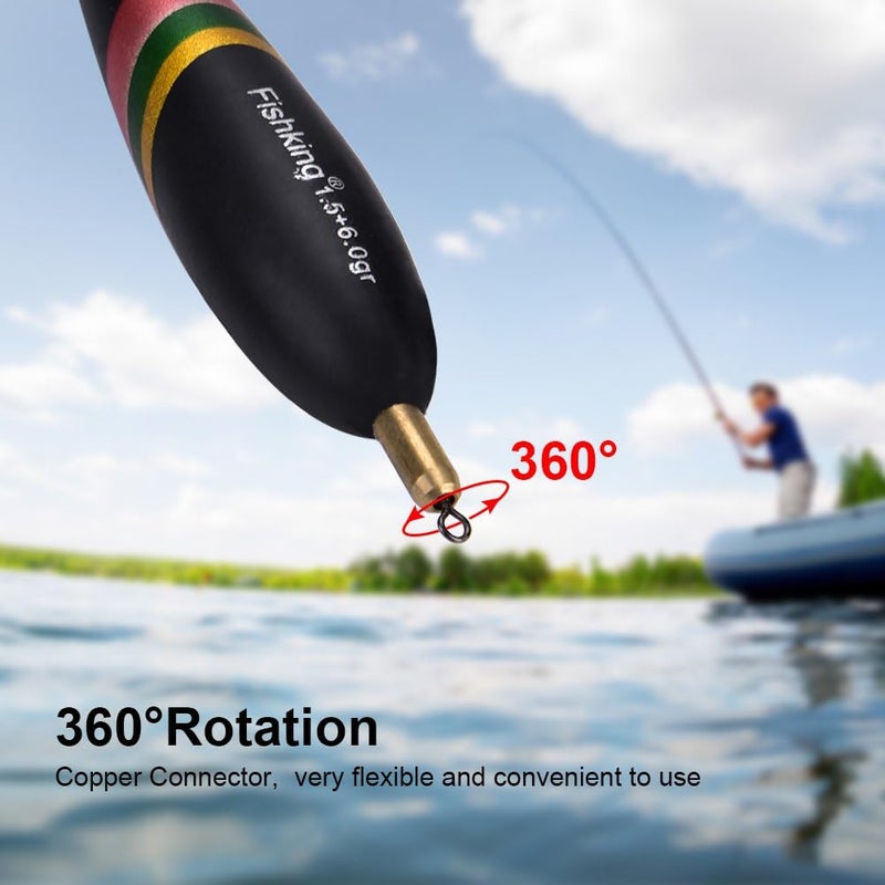 woobles Fishing Bobber Floats Set, 3Pcs Durable Balsa Wooden Fishing Floats Set Fishing Bobbers Accessory - Image 3
